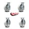 Service Caster 8 Inch Semi Steel Caster Set with Roller Bearings 2 Brake 2 Rigid SCC-30CS820-SSR-TLB-2-R820-2 - alternate 4